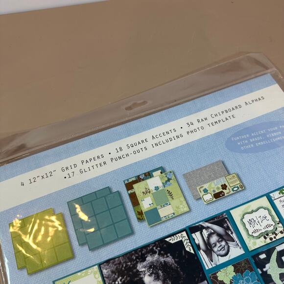 NEW Perfect Pages Scrapbooking Kit Everyday Grid Layout Designer Over 70 Pieces - Picture 6 of 8